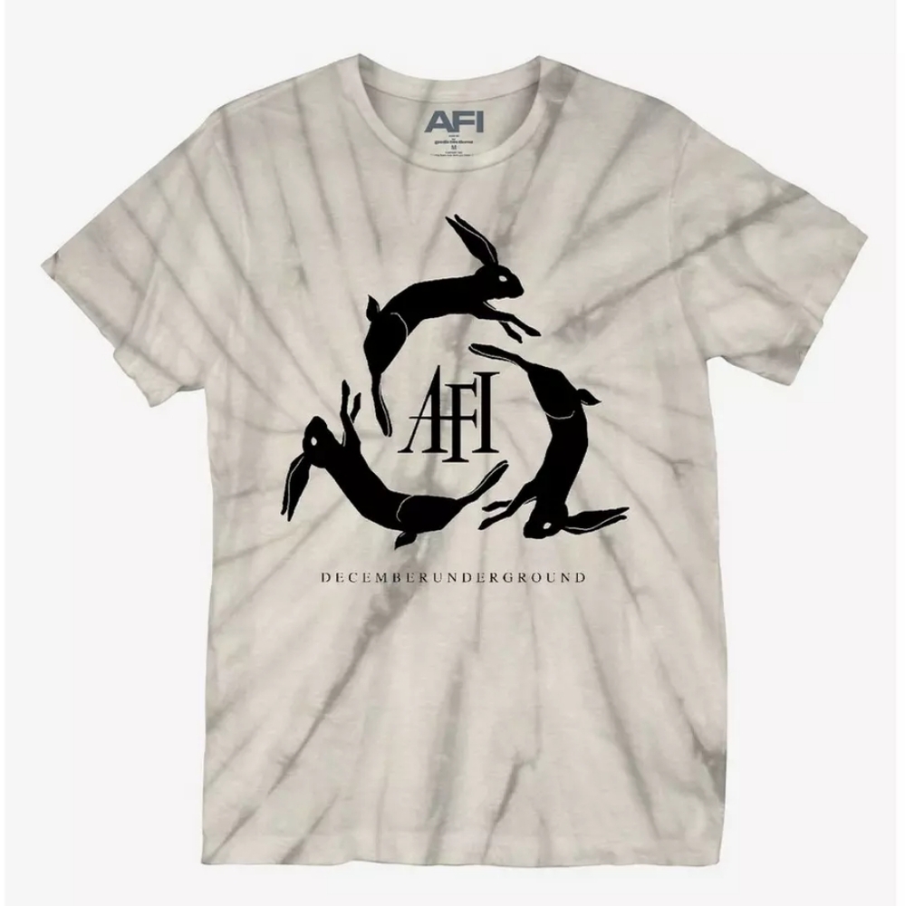 AFI Decemberunderground Tie-Dye Boyfriend Fit Girls T-Shirt-M